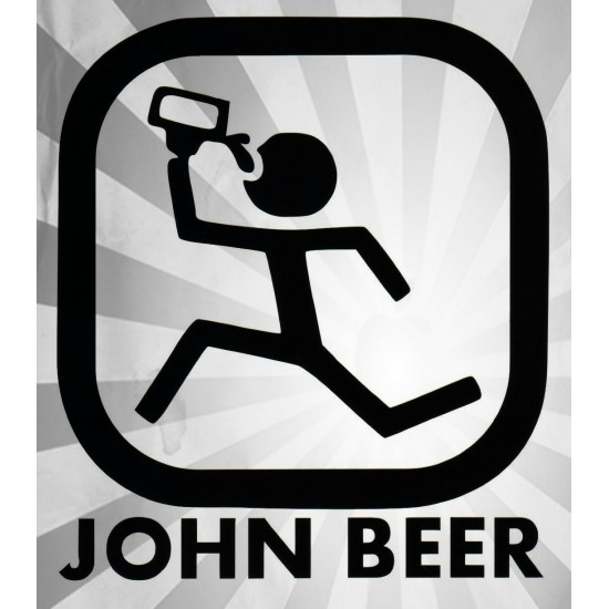 4" John Deere Beer Vinyl Decal 